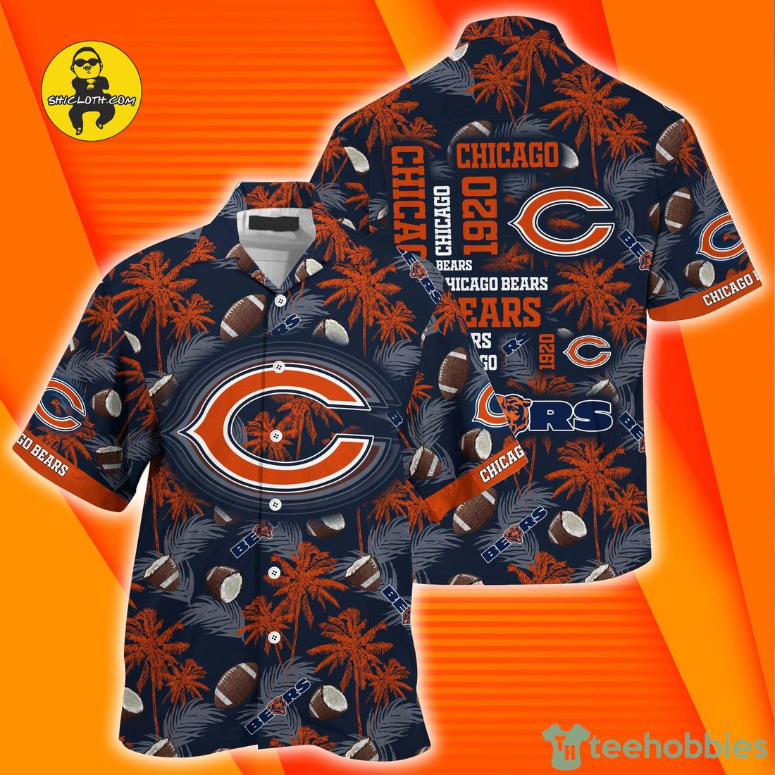 Chicago Bears NFL Palm Tree Hawaiian Shirt And Short - Shicloth