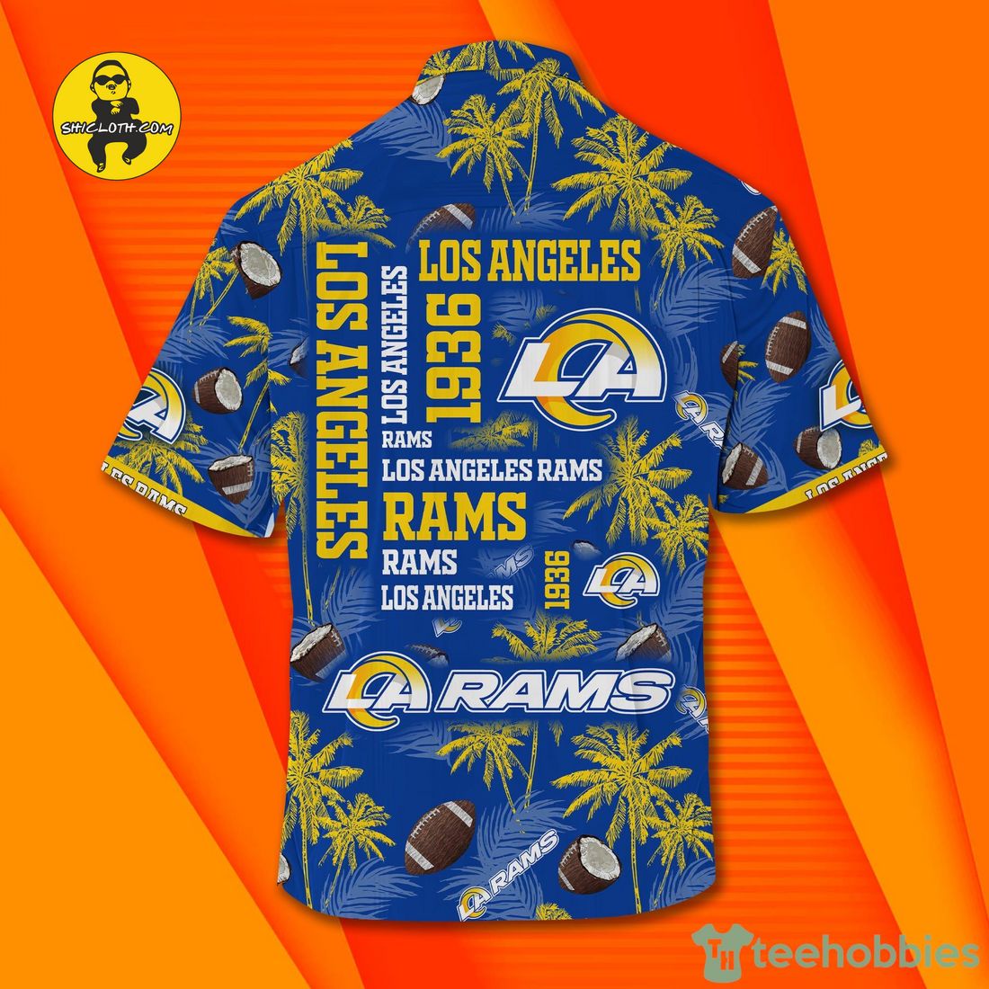 Los Angeles Rams NFLVintage US Flag Hawaiian Shirt And Shorts