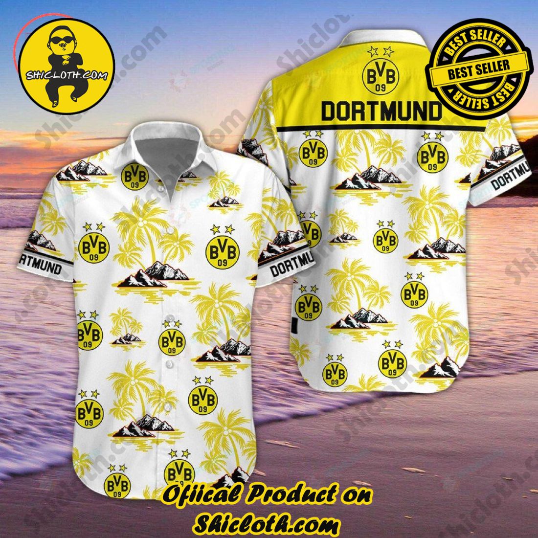 TOP TRENDING OFFCIAL Hawaiian Shirt And Short in Shicloth 3 Borussia Dortmund DFL Palm Tree Hawaiian Shirt And Short