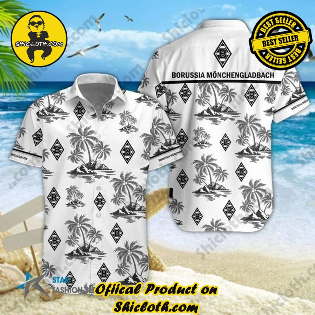 TOP TRENDING OFFCIAL Hawaiian Shirt And Short in Shicloth 4 Borussia Monchengladbach DFL Palm Tree Hawaiian Shirt And Short