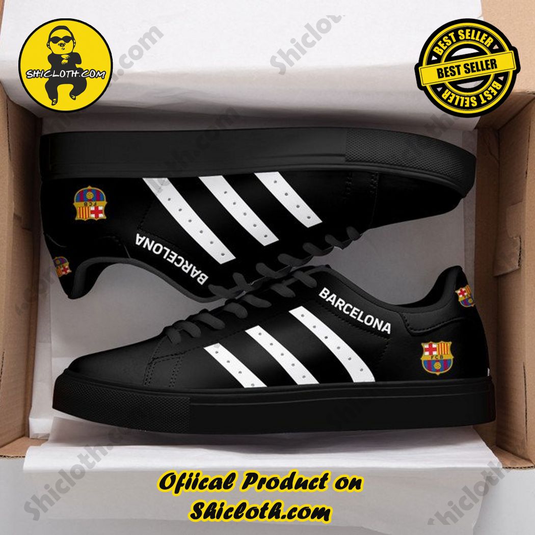 FC Barcelona Black White Stripes Adidas Stan Smith -