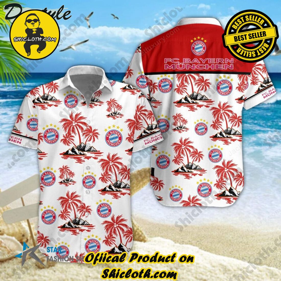 TOP TRENDING OFFCIAL Hawaiian Shirt And Short in Shicloth 9 FC Bayern Munich DFL Palm Tree Hawaiian Shirt And Short