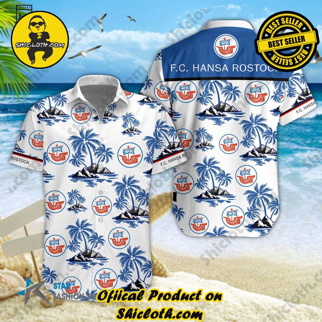 TOP TRENDING OFFCIAL Hawaiian Shirt And Short in Shicloth 10 FC Hansa Rostock DFL Palm Tree Hawaiian Shirt And Short