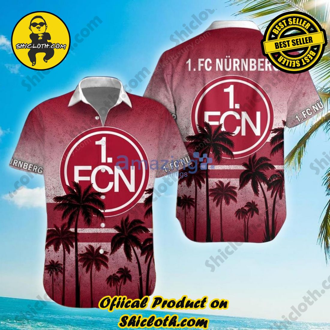 TOP TRENDING OFFCIAL Hawaiian Shirt And Short in Shicloth 14 FC Nurnberg DFL Palm Tree Hawaiian Shirt And Short