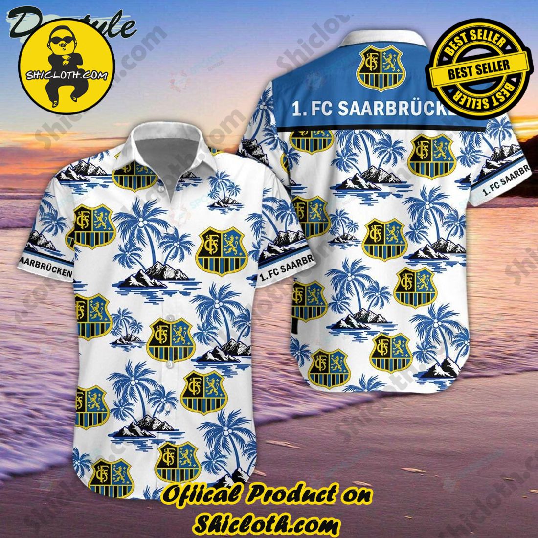 TOP TRENDING OFFCIAL Hawaiian Shirt And Short in Shicloth 15 FC Saarbrucken DFL Palm Tree Hawaiian Shirt And Short