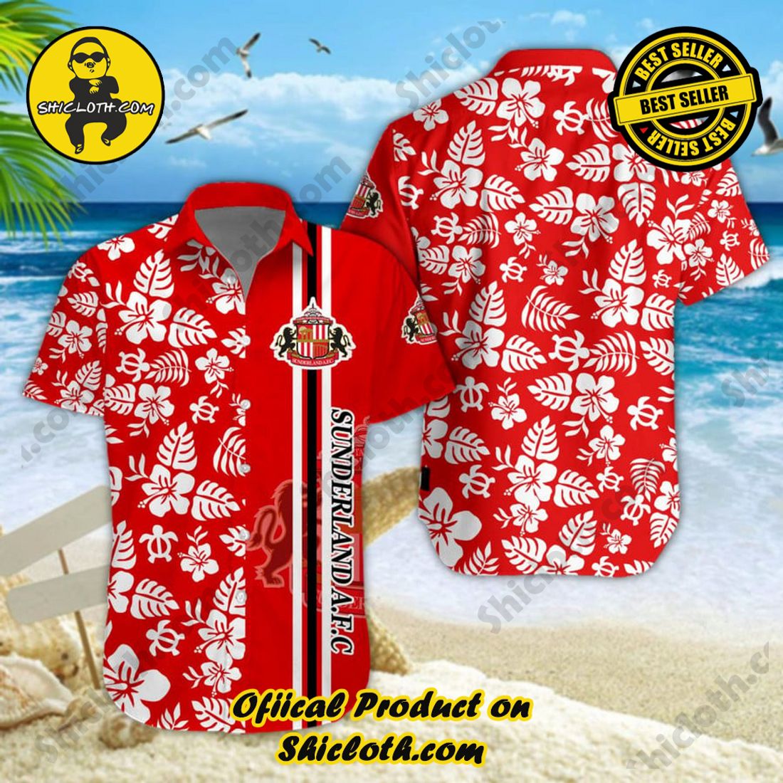 Sunderland FC EPL Hawaiian Shirt And Short
