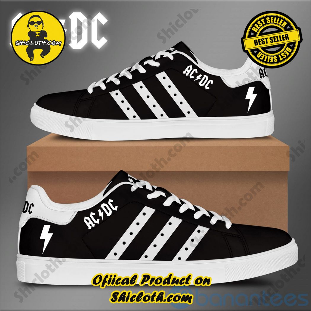 Abba Dancing Queen White Striped Yellow Adidas Stan Smith Shoes - Shicloth