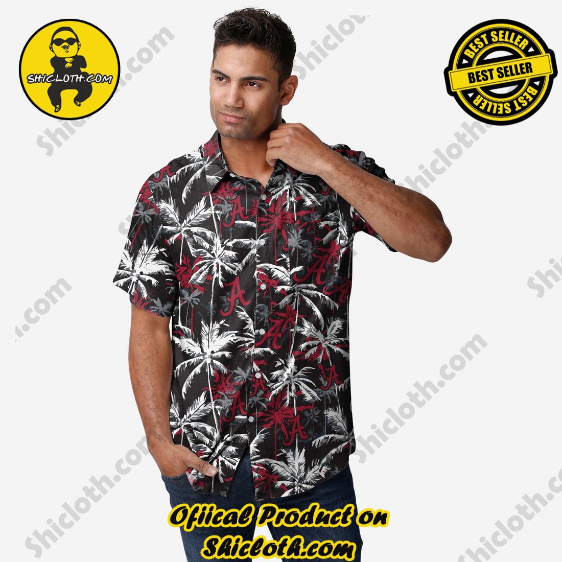 Top Trending Hawaiian Shirt And Short in Shicloth !!! 2 Alabama Crimson Tide Black Floral Button Up Shirt