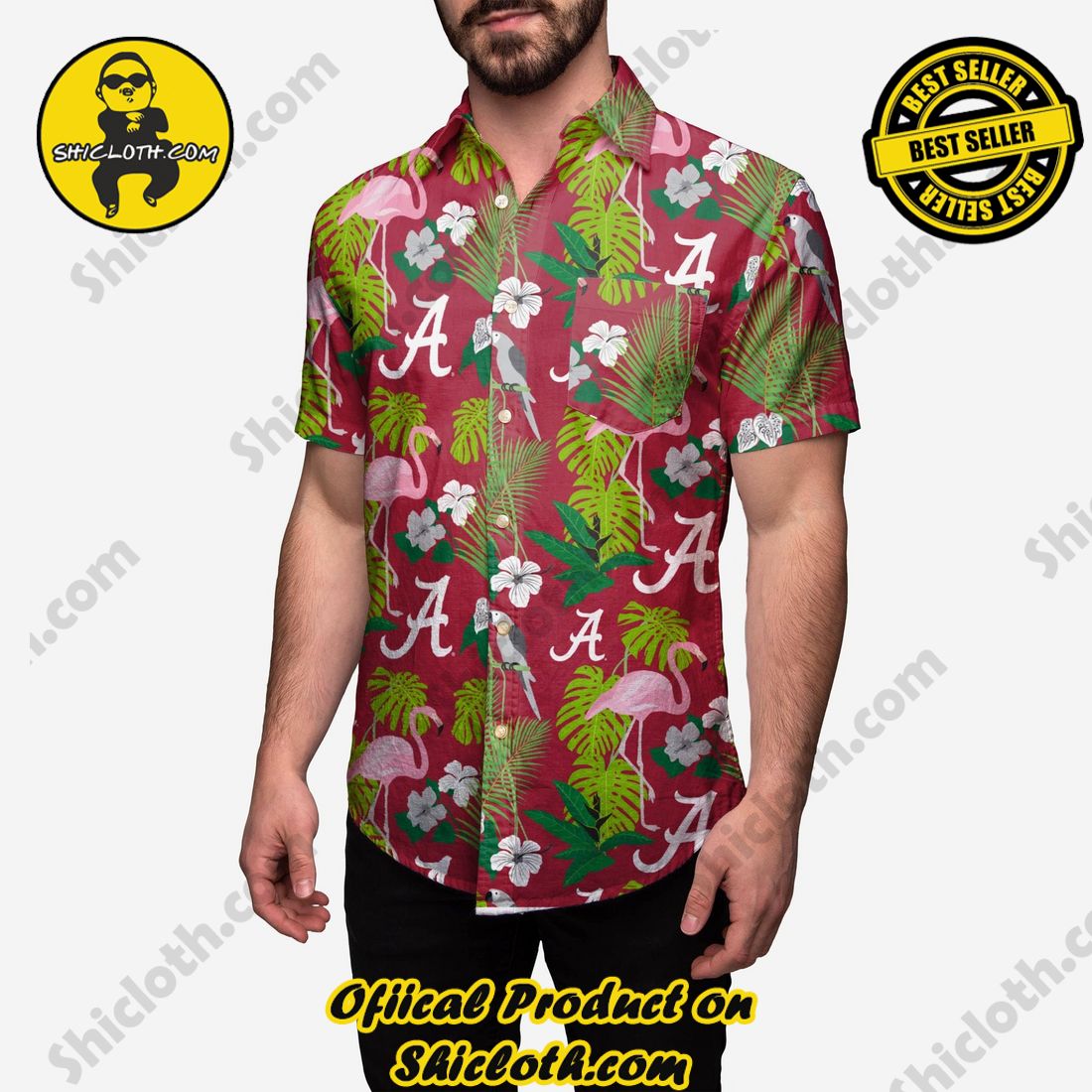 Top Trending Hawaiian Shirt And Short in Shicloth !!! 7 Alabama Crimson Tide Floral Button Up Shirt