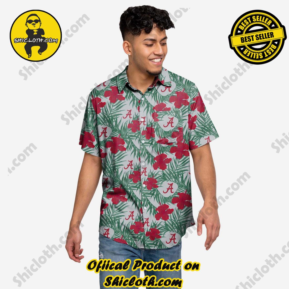 Top Trending Hawaiian Shirt And Short in Shicloth !!! 10 Alabama Crimson Tide Hibiscus Button Up Shirt