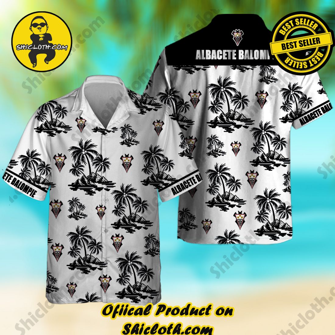 Albacete Balompie Laliga Palm Tree Hawaiian Shirt And Short