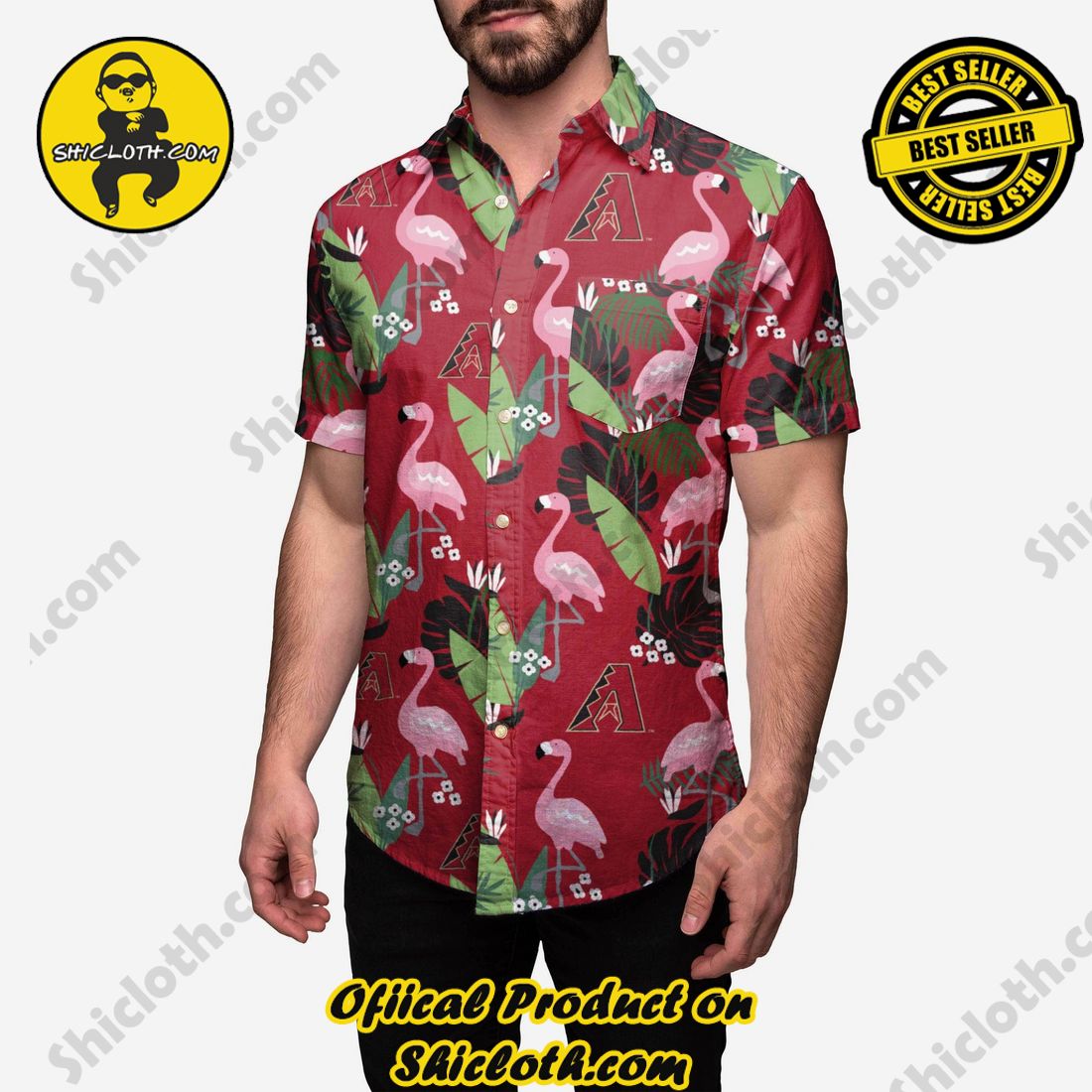 Arizona Diamondbacks Floral Button Up Shirt