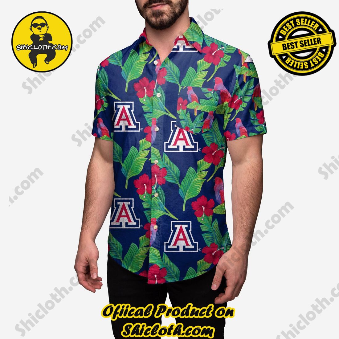 Top Trending Hawaiian Shirt And Short in Shicloth !!! 18 Arizona Wildcats Floral Button Up Shirt
