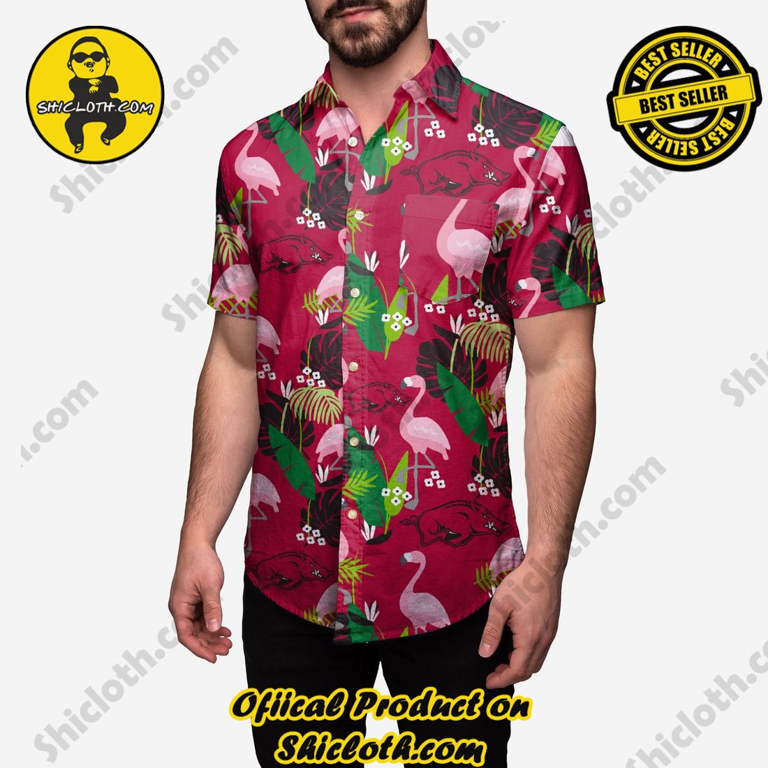 Top Trending Hawaiian Shirt And Short in Shicloth !!! 20 Arkansas Razorbacks Floral Button Up Shirt
