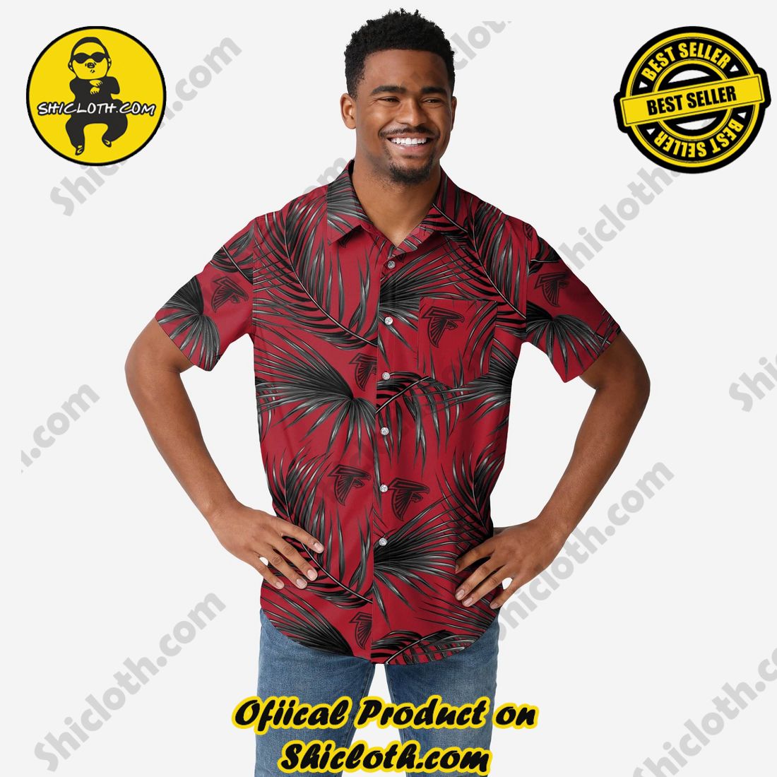 Atlanta Falcons Hawaiian Button Up Shirt