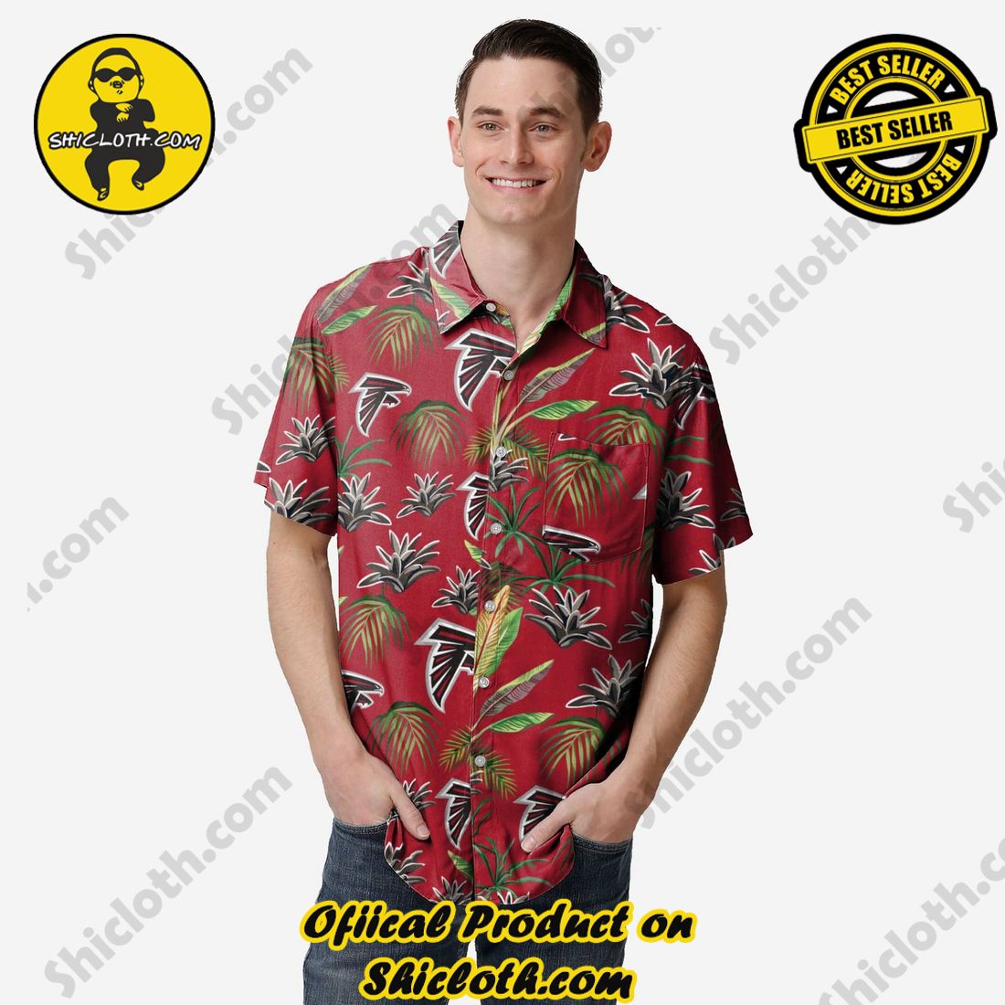 Atlanta Falcons Victory Vacay Button Up Shirt
