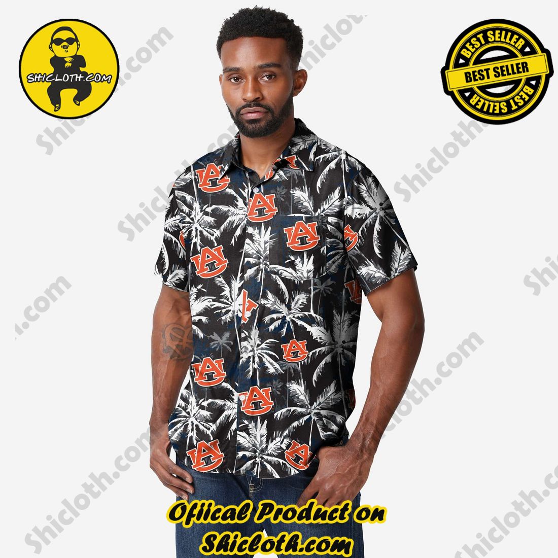 Top Trending Hawaiian Shirt And Short in Shicloth !!! 23 Auburn Tigers Black Floral Button Up Shirt
