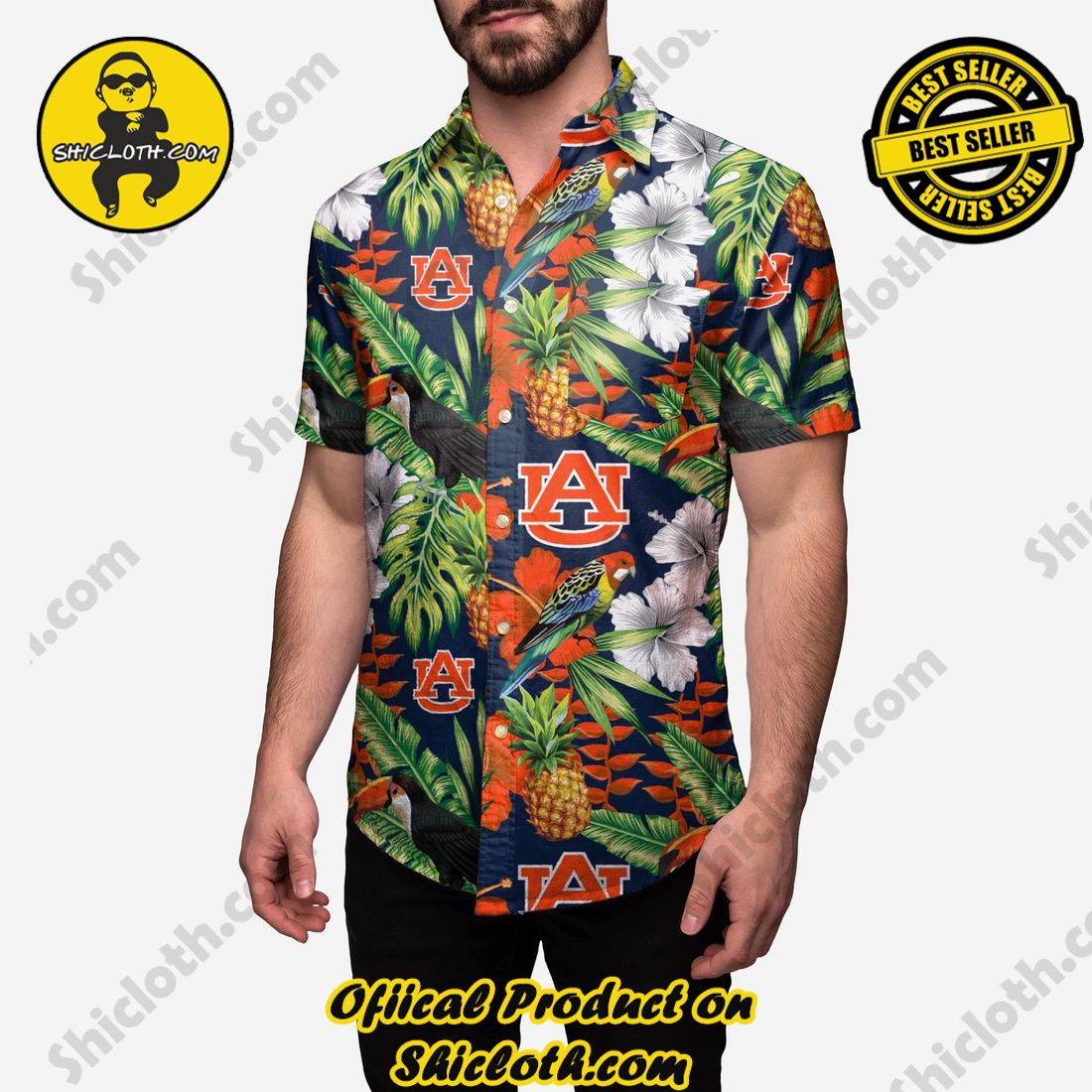 Top Trending Hawaiian Shirt And Short in Shicloth !!! 27 Auburn Tigers Floral Button Up Shirt