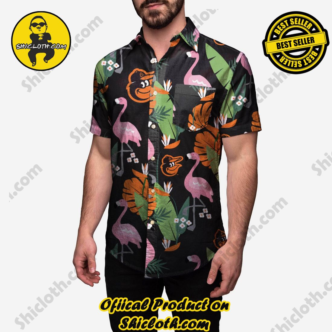 The Best Collection Hawaiian Shirt And Short in Shicloth !!! Buy it now 8 Baltimore Orioles Floral Button Up Shirt