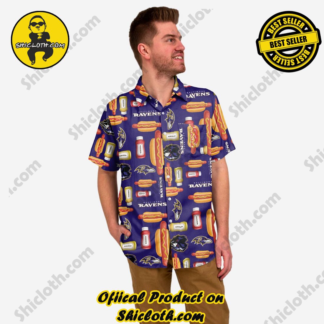 Baltimore Ravens Grill Pro Button Up Shirt