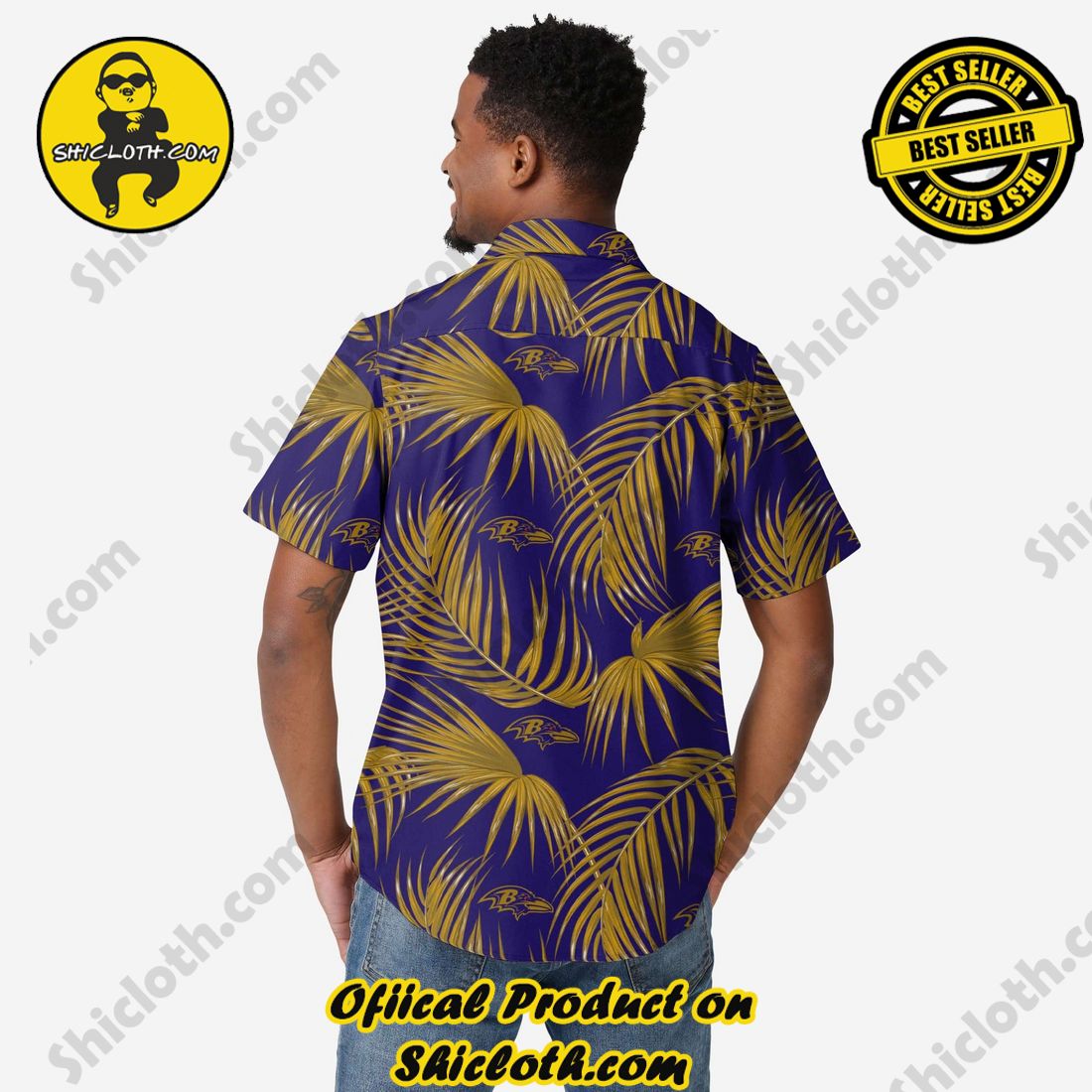 Baltimore Ravens Hawaiian Button Up Shirt - Shicloth