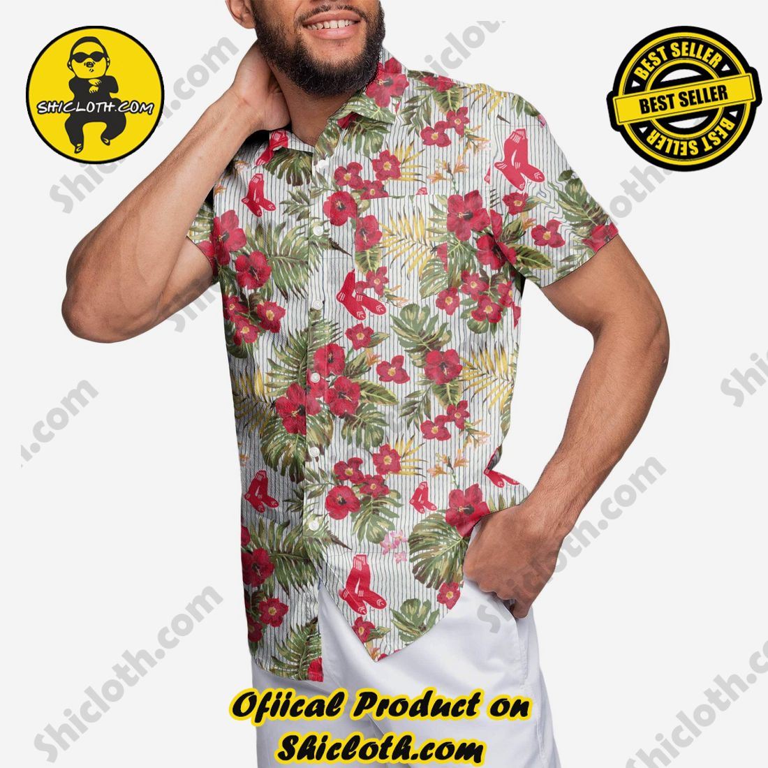 The Best Collection Hawaiian Shirt And Short in Shicloth !!! Buy it now 14 Boston Red Sox Throwback Threads Button Up Shirt