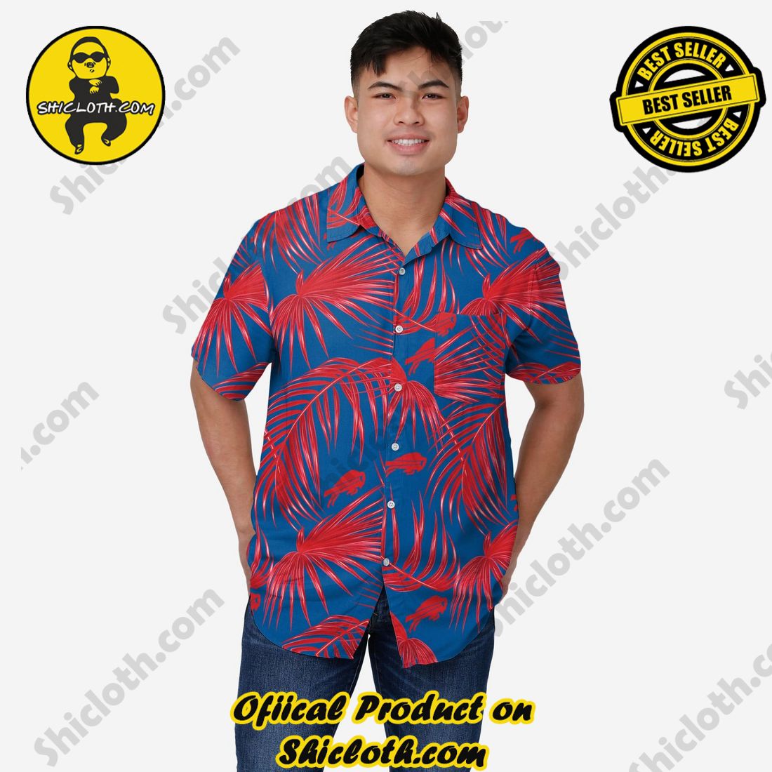 Buffalo Bills Hawaiian Button Up Shirt