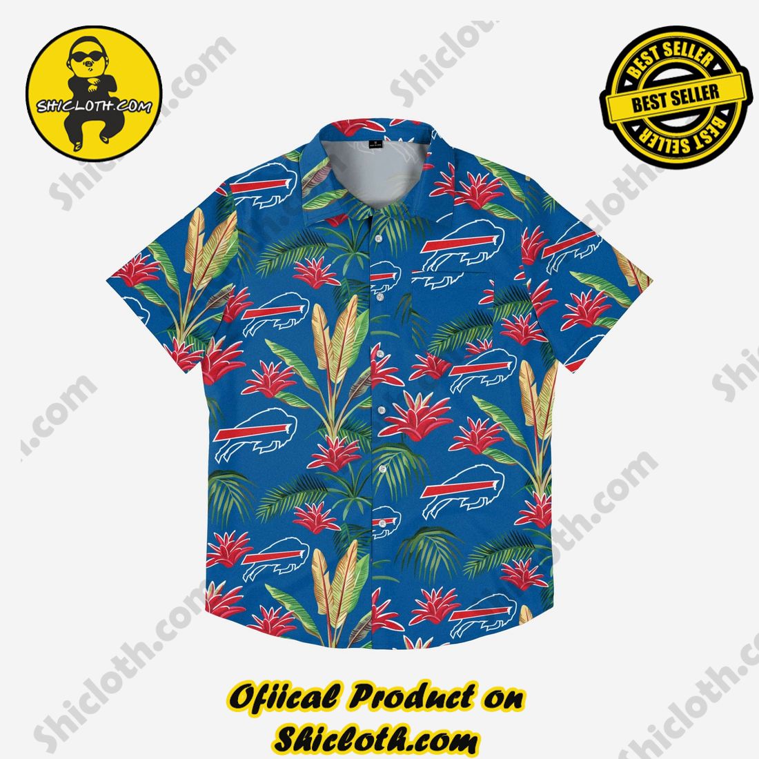 Buffalo Bills Victory Vacay Button Up Shirt 4 Buffalo Bills Victory Vacay Button Up Shirt - Image 4