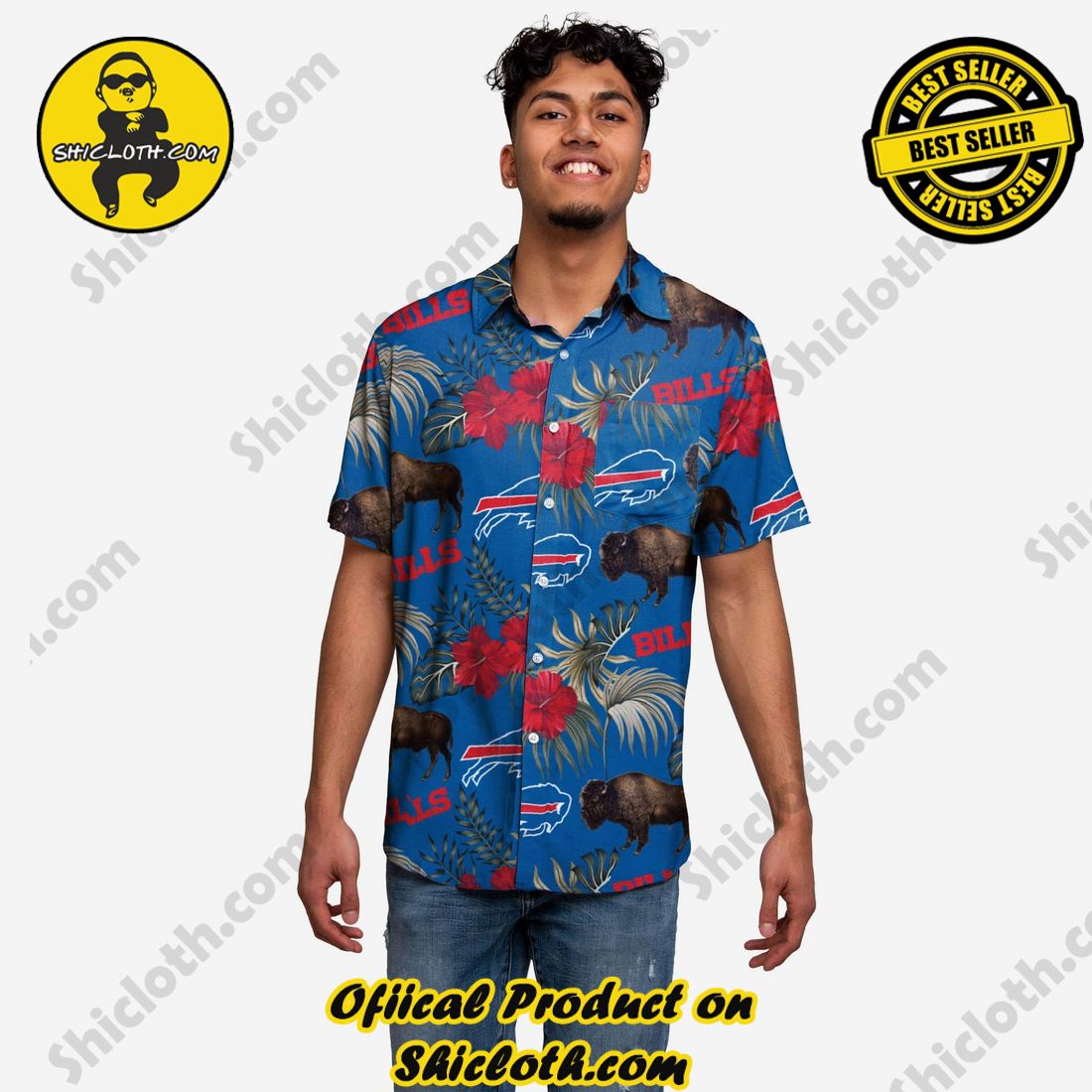 Buffalo Bills Wildlife Button Up Shirt