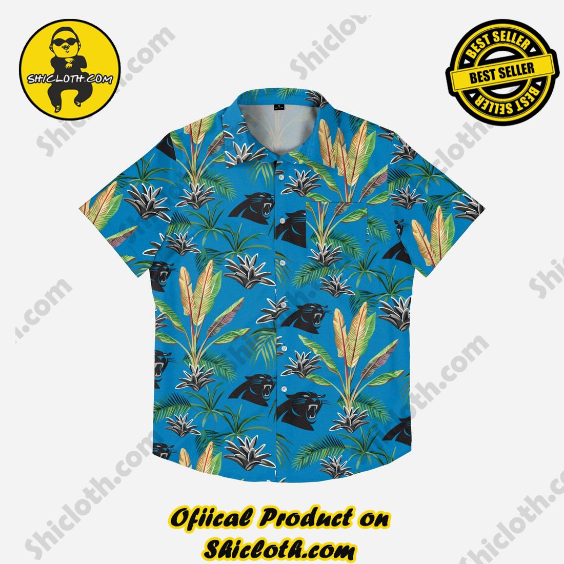 Carolina Panthers Victory Vacay Button Up Shirt 4 Carolina Panthers Victory Vacay Button Up Shirt - Image 4