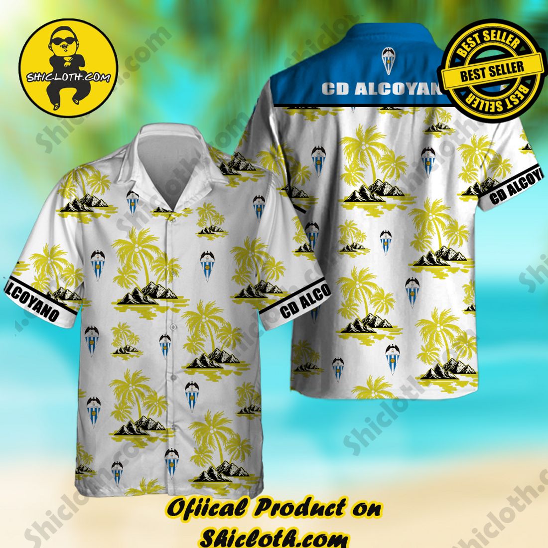 CD Alcoyano Laliga Palm Tree Hawaiian Shirt And Short