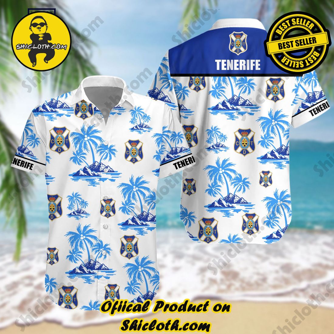 CD Tenerife Laliga Palm Tree Hawaiian Shirt And Short