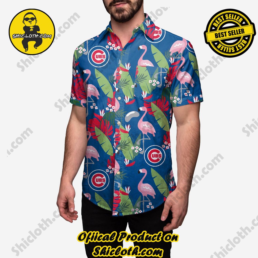 The Best Collection Hawaiian Shirt And Short in Shicloth !!! Buy it now 21 Chicago Cubs Floral Button Up Shirt