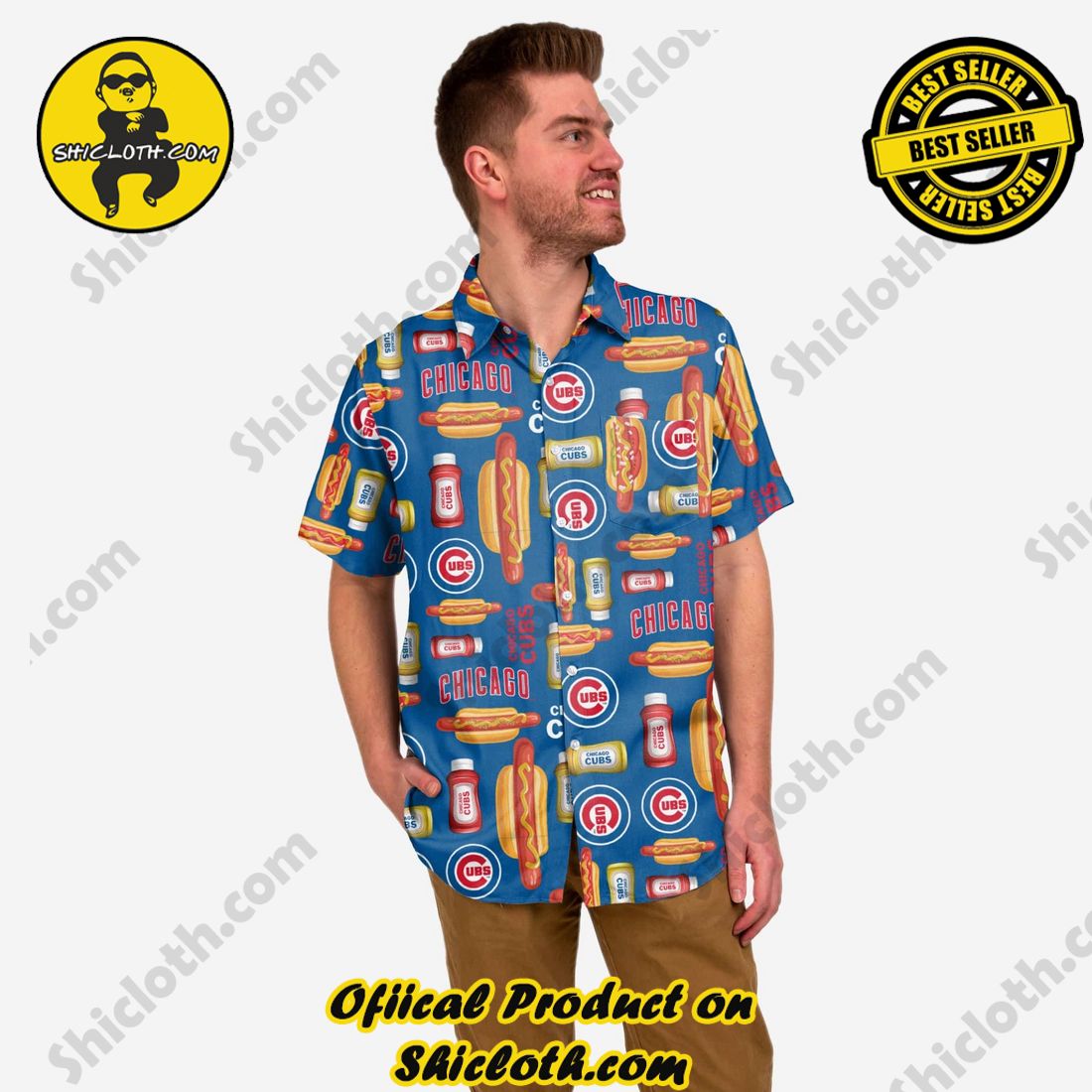 The Best Collection Hawaiian Shirt And Short in Shicloth !!! Buy it now 22 Chicago Cubs Grill Pro Button Up Shirt