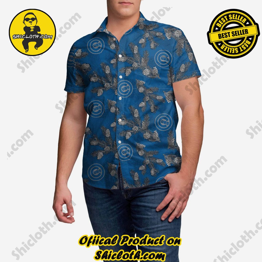 The Best Collection Hawaiian Shirt And Short in Shicloth !!! Buy it now 28 Chicago Cubs Pinecone Button Up Shirt