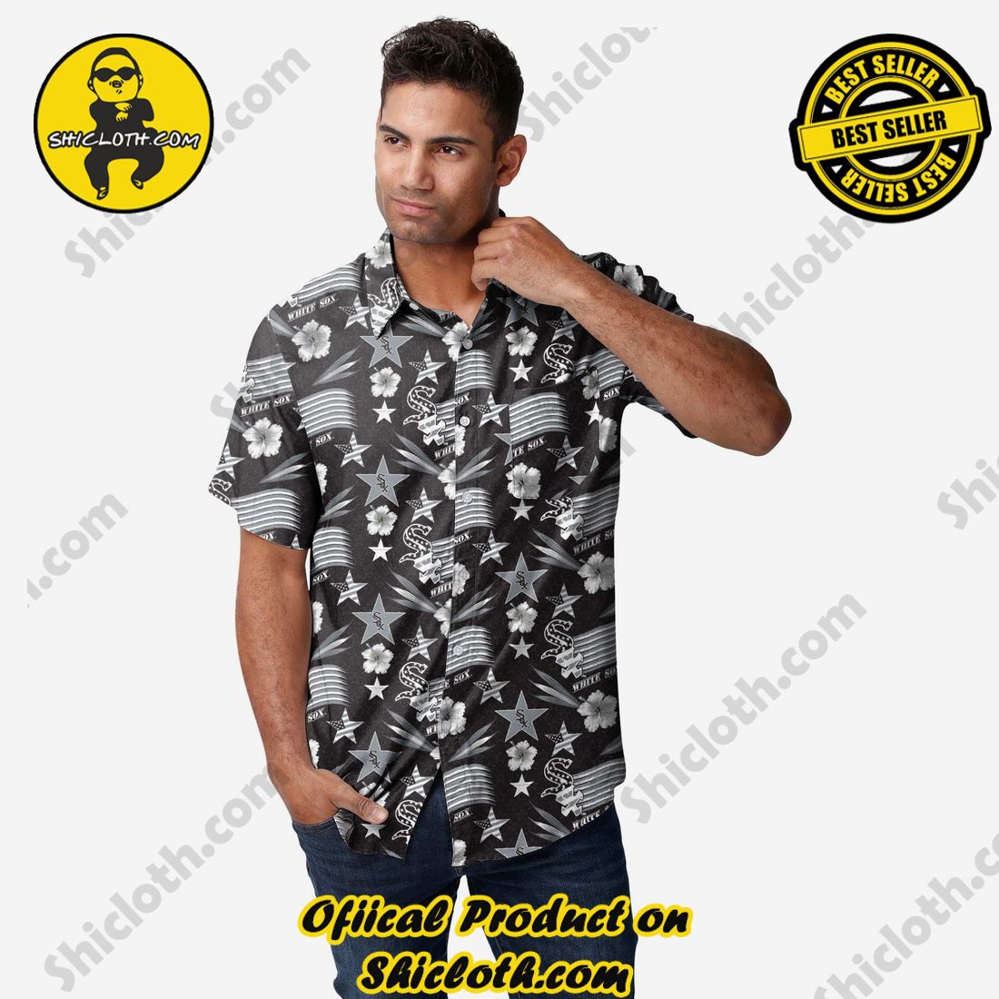 The Best Collection Hawaiian Shirt And Short in Shicloth !!! Buy it now 31 Chicago White Sox Americana Button Up Shirt