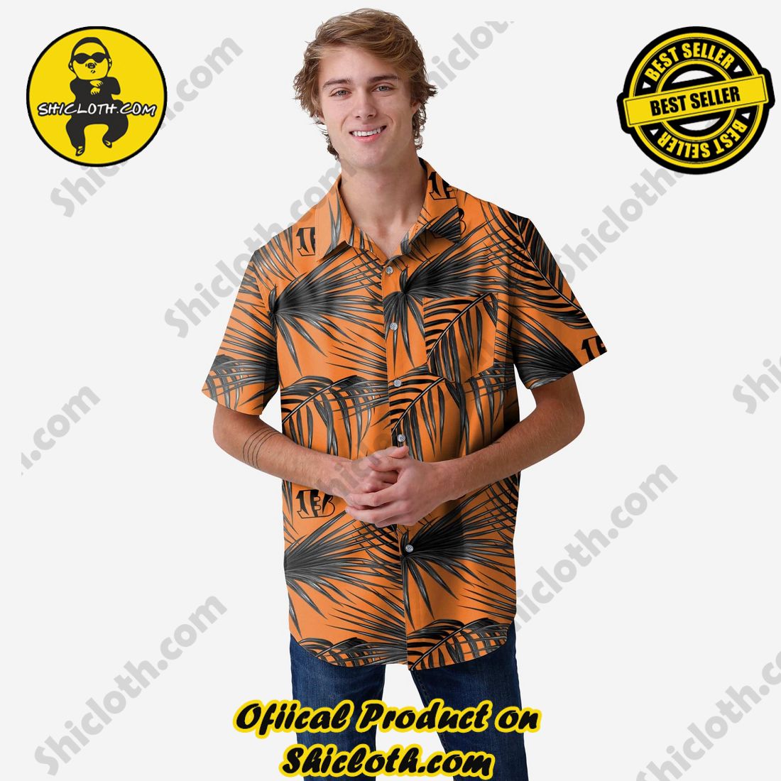 Cincinnati Bengals Hawaiian Button Up Shirt