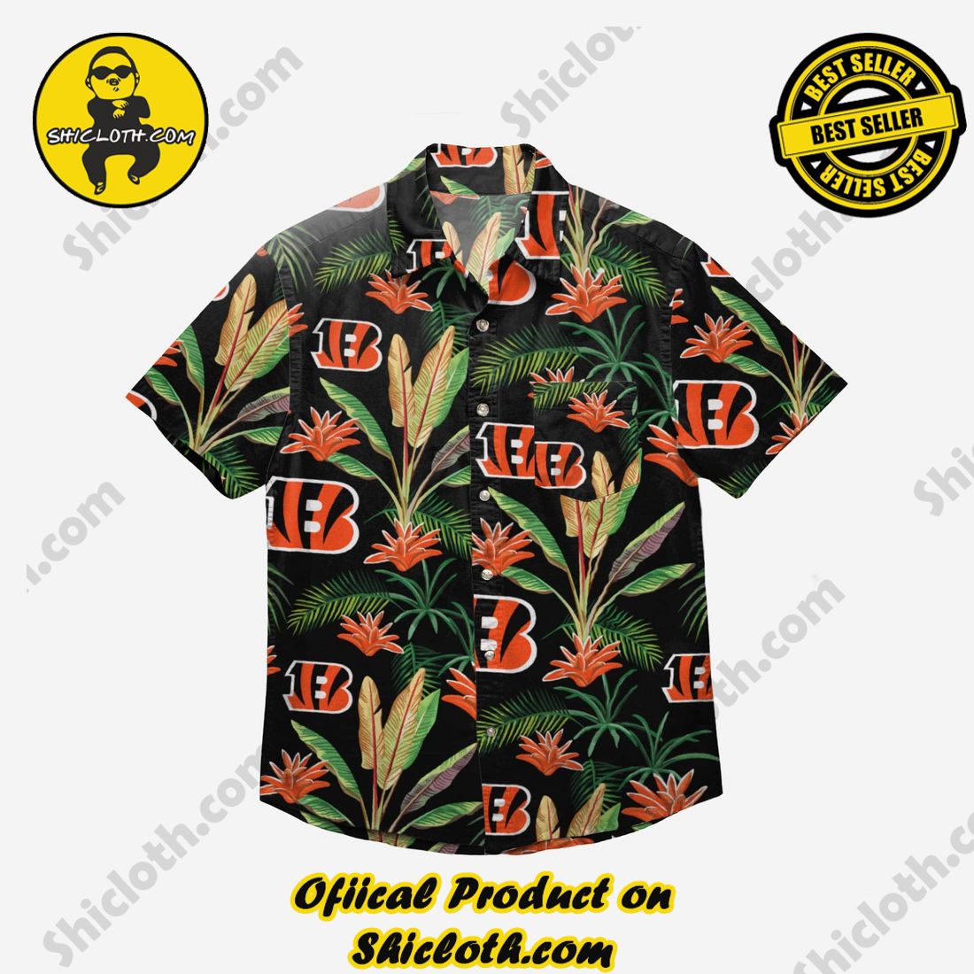Cincinnati Bengals Victory Vacay Button Up Shirt 4 Cincinnati Bengals Victory Vacay Button Up Shirt - Image 4