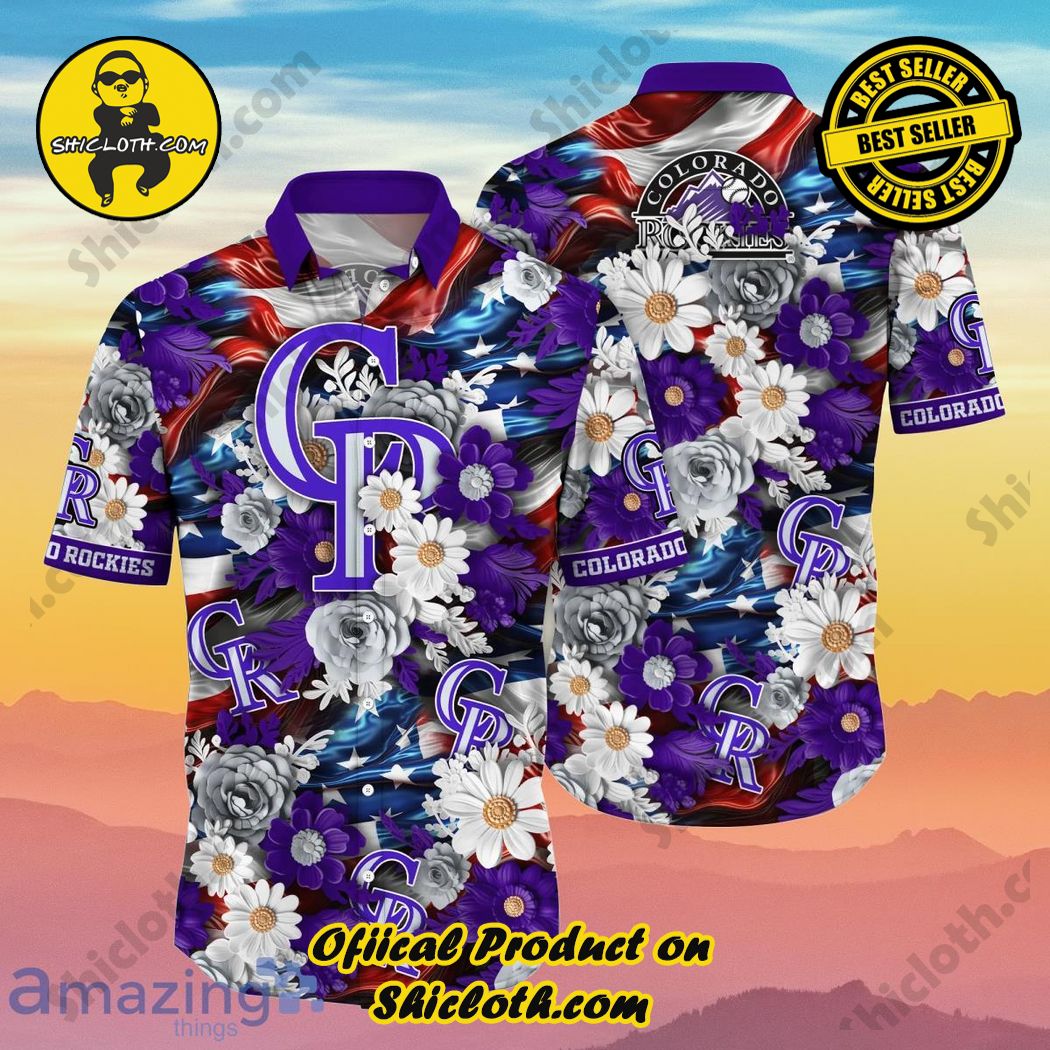 Colorado Rockies MLB Hawaiian Shirt 4th Of July Independence Day Special Gift For Men And Women Fans