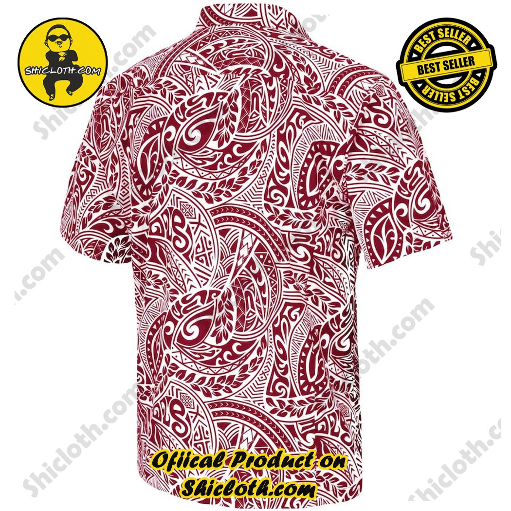 Colosseum Alabama Crimson Tide Crimson Make Like A Tree Camp Button-Up Hawaiian Shirt 3 Colosseum Alabama Crimson Tide Crimson Make Like A Tree Camp Button-Up Hawaiian Shirt - Image 3