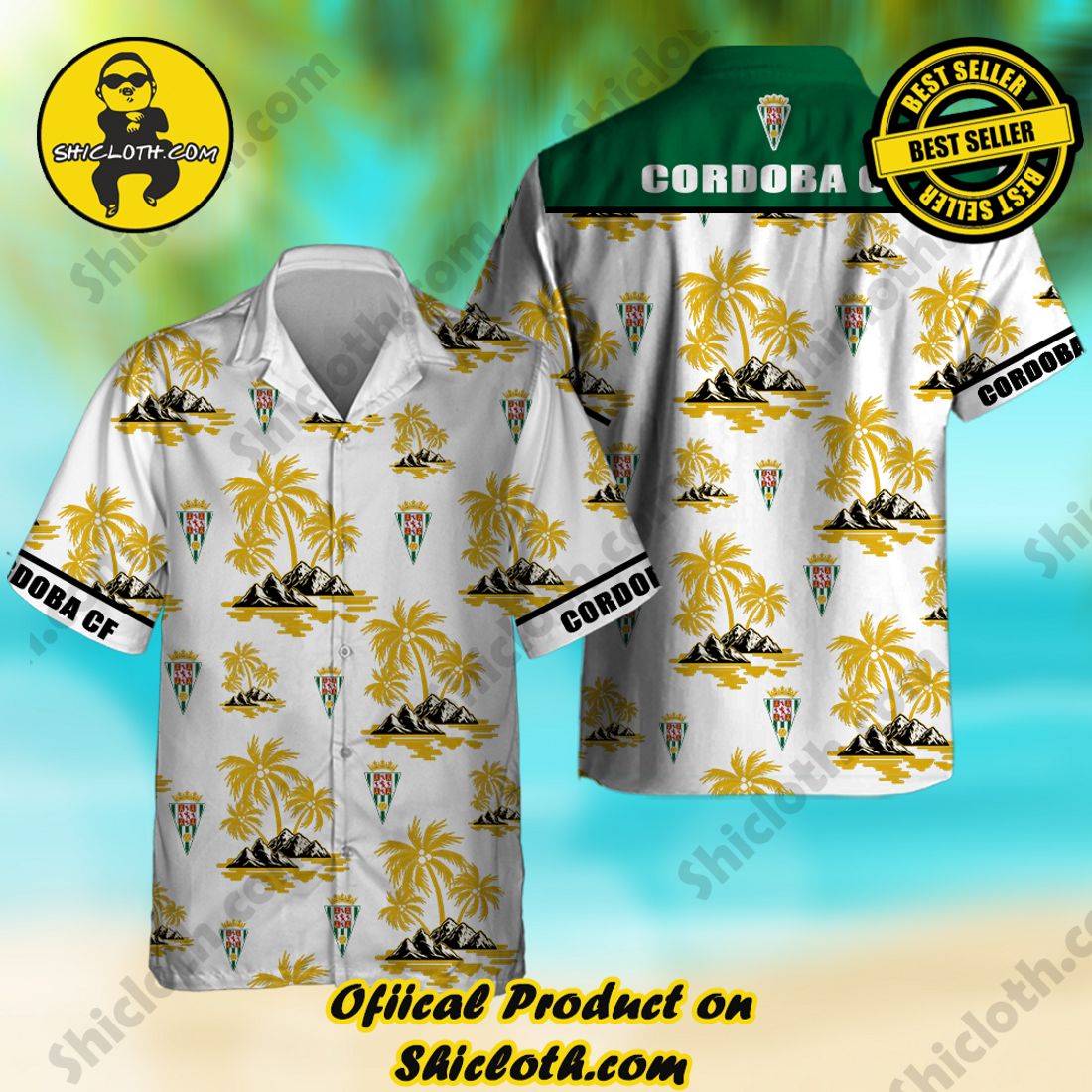 Cordoba CF Laliga Palm Tree Hawaiian Shirt And Short