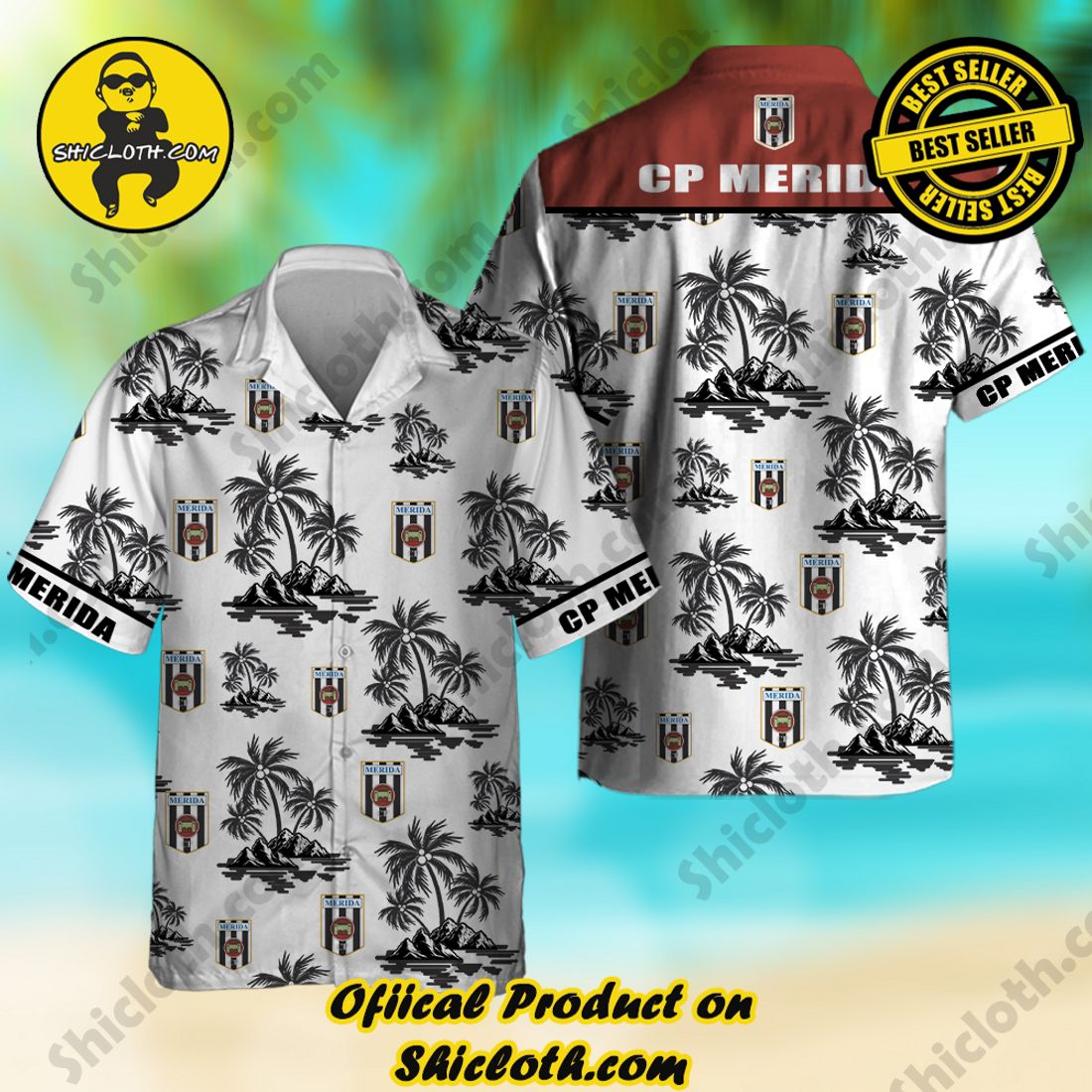 CP Merida Laliga Palm Tree Hawaiian Shirt And Short