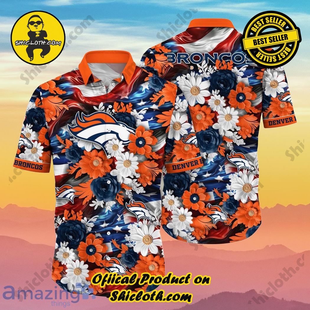 Denver Broncos NFL Hawaiian Shirt 4th Of July Independence Day Special Gift For Men And Women Fans