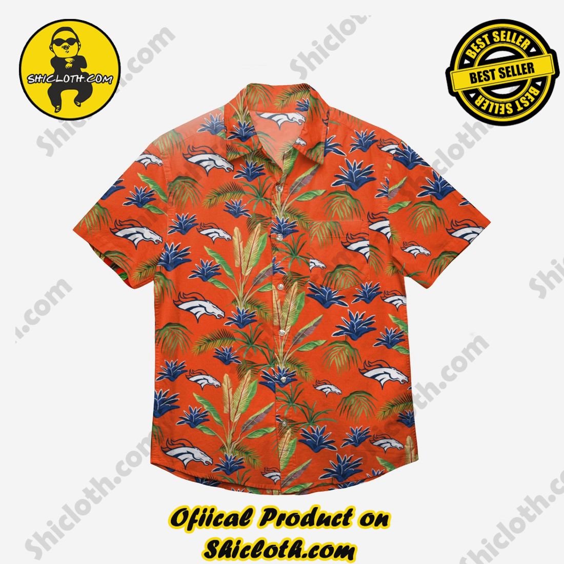 Denver Broncos Victory Vacay Button Up Shirt 4 Denver Broncos Victory Vacay Button Up Shirt - Image 4