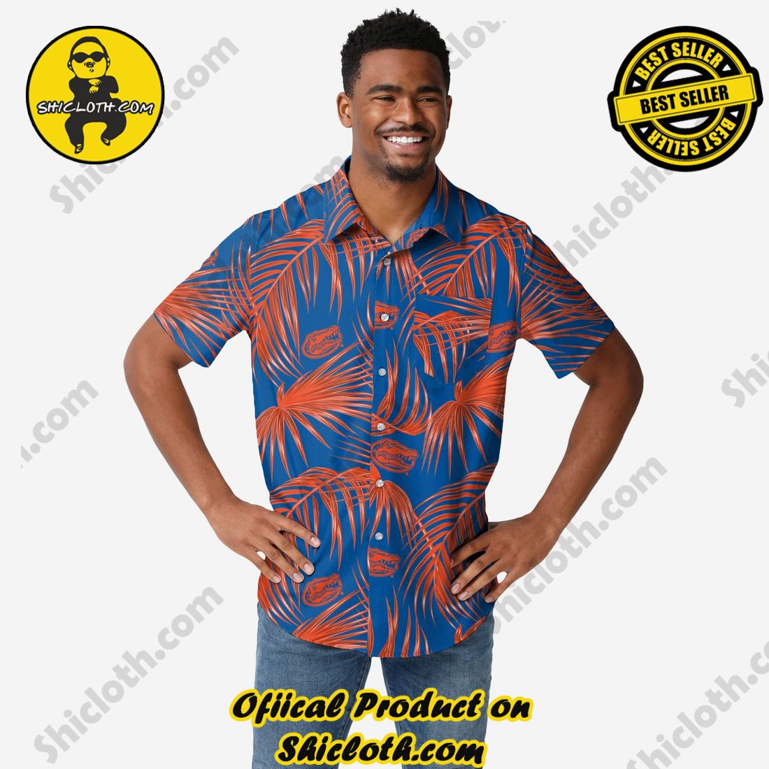 HOT HIT Hawaiian Shirt And Short in Shicloth !!! 26 Florida Gators Hawaiian Button Up Shirt