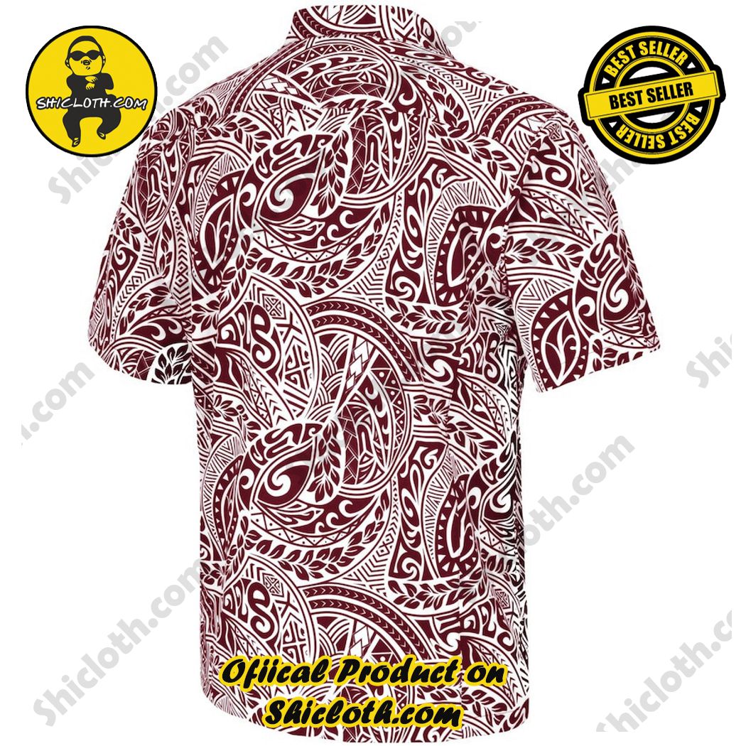 Florida State Seminoles Garnet Make Like A Tree Camp Button-Up Hawaiian Shirt 3 Florida State Seminoles Garnet Make Like A Tree Camp Button-Up Hawaiian Shirt - Image 3