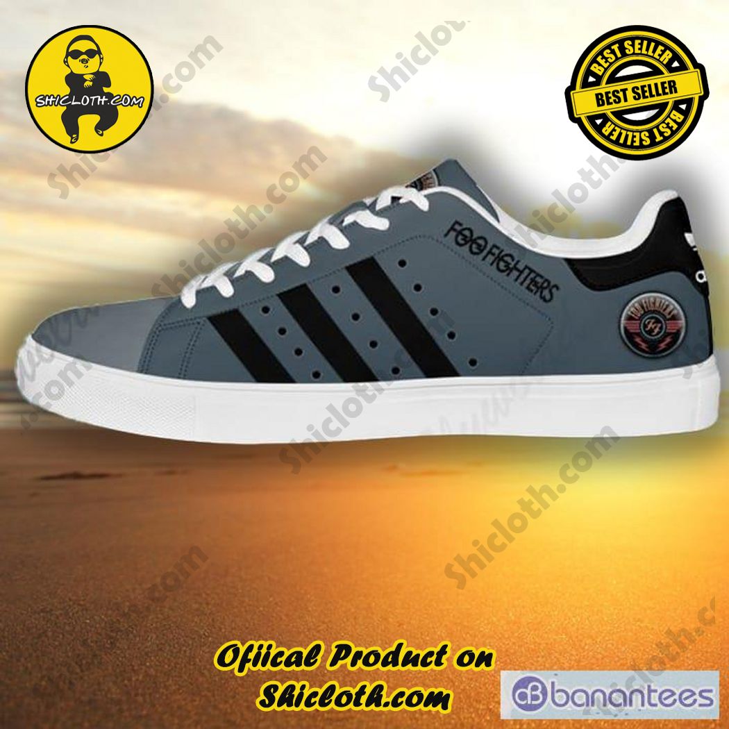 Only 60$. Best seller Hot trending Stan Smith Shoes in Shicloth Store.Click here to buy !! 16 Foo Fighters Black Stripes Stan Smith Shoes