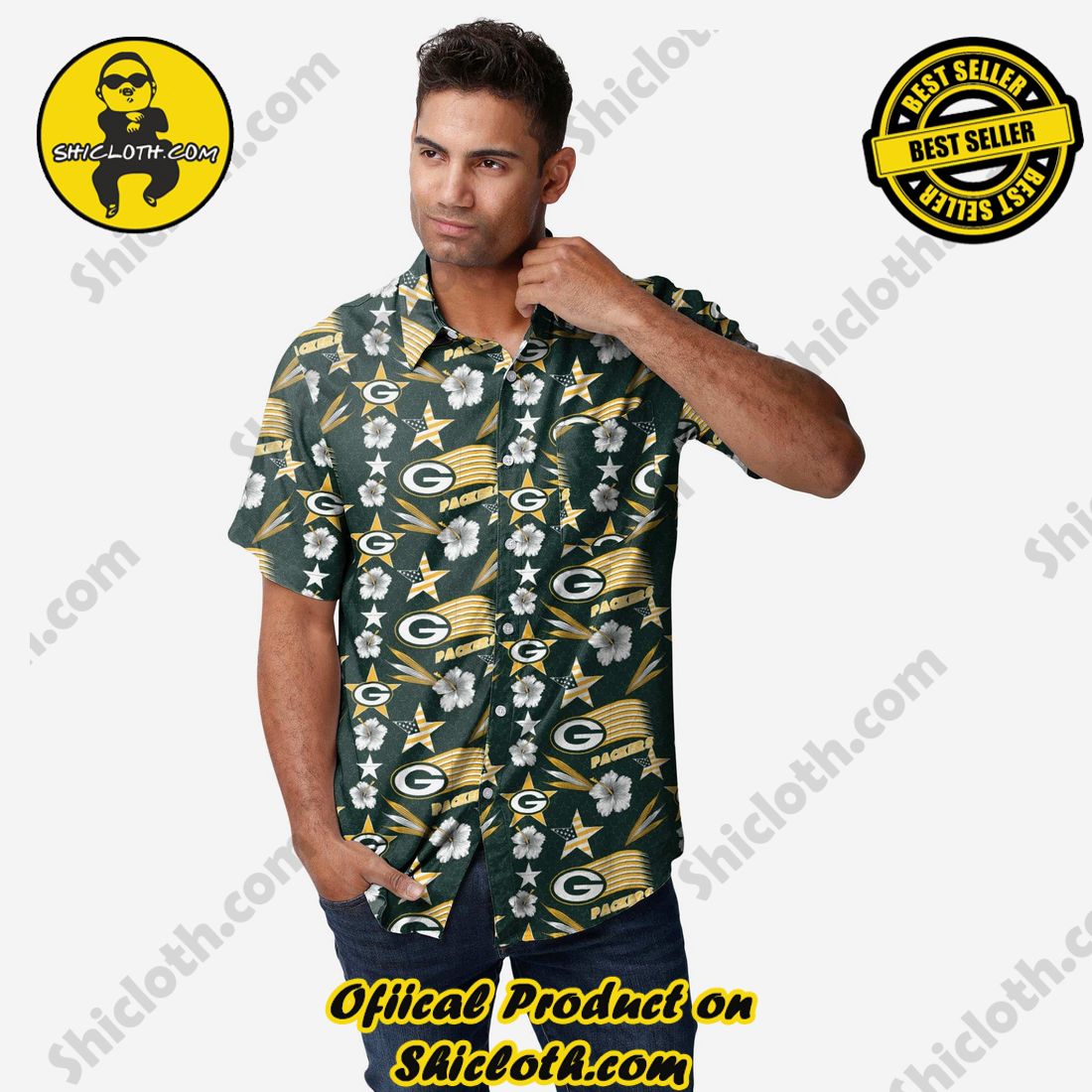 Green Bay Packers Americana Button Up Shirt