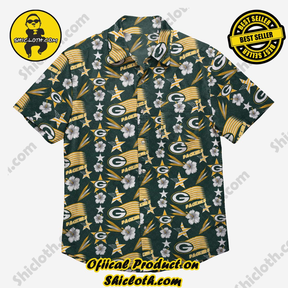 Green Bay Packers Americana Button Up Shirt 3 Green Bay Packers Americana Button Up Shirt - Image 3