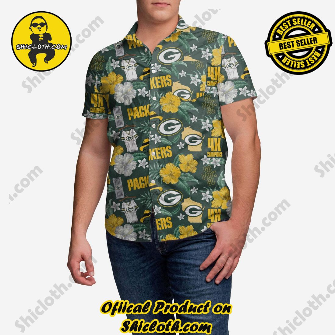 Green Bay Packers City Style Button Up Shirt